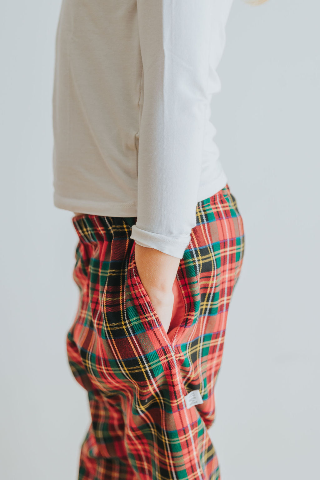 Pantaloni tartan in lanetta